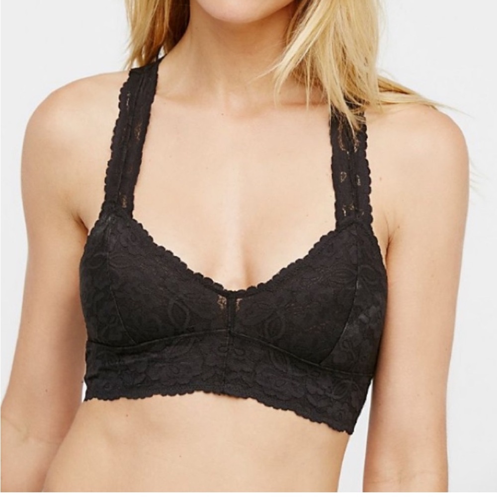 Intimately Free People Black Lace Bralette